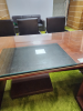 Full executive Secretary table with topped glass